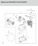 Stihl HELMET SET ADVANCE X-VENT PROCOM Head Protection Spare Parts